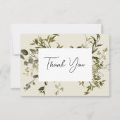 Delicate Boho Carte de remerciements Mariage (Devant)