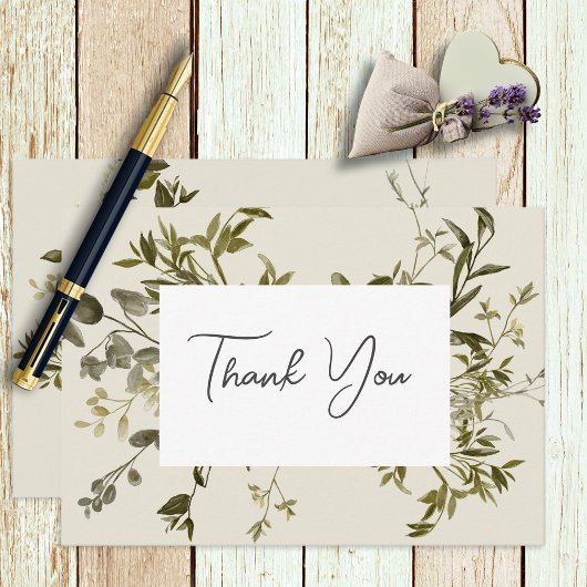 Delicate Boho Carte de remerciements Mariage
