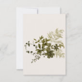 Delicate Boho groen bruiloft RSVP Kaartje (Achterkant)