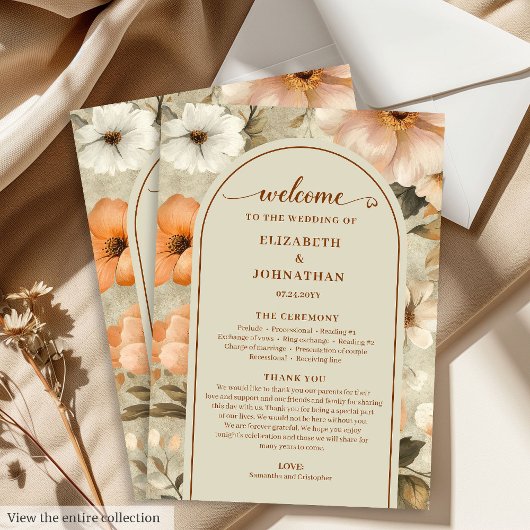 Delicate Boho Terracotta Beige Olive Sage Program Programma