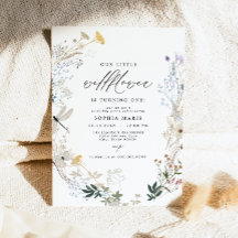 Delicate Boho Wildflower Vlinder 1e Verjaardag