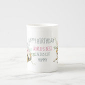 Delicate Bone China CALICO CAT MAM Verjaardag MOK (Voorkant)