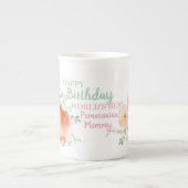 Delicate Bone China POMERANIAN Mama Verjaardag Mok (Voorkant)