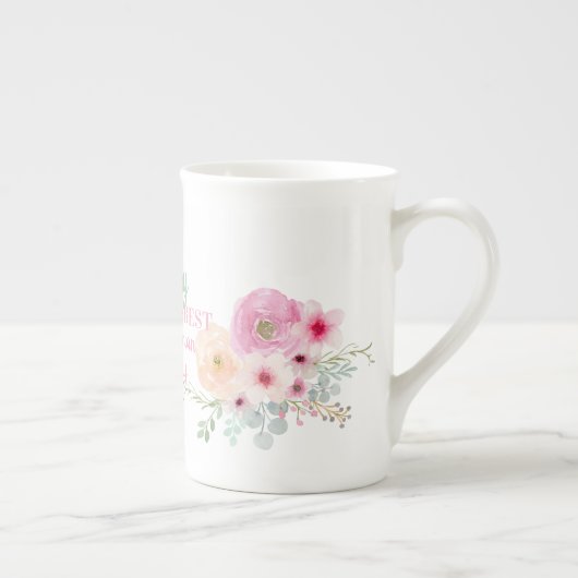 Delicate Bone China POMERANIAN Mama Verjaardag Mok (Rechts)