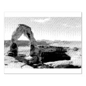 Delicate boog houten stempel (Afrduk)