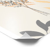 Delicate Botanical Line Art Bouquet Foto Afdruk (Hoek)