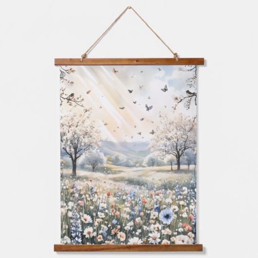 Delicate Botanical Wall Art Print Hangend Wandkleed (Voorkant)