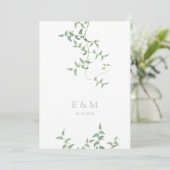 Delicate Botanical Wedding Greenery Save The Date (Staand voorkant)