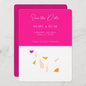 Delicate botanische flat opslaan de datum Kaart (Voorkant / Achterkant)