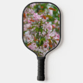 Delicate branch with flowers apple tree pickleball paddle (Achterkant)