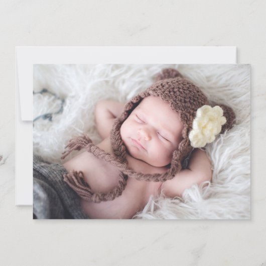 Delicate Branches Birth Announcement | Munt Aankondiging (Achterkant)