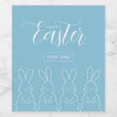Delicate Bunnies Company Gift Easter Wijn Etiket (Enkel label)