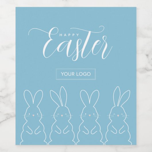 Delicate Bunnies Company Gift Easter Wijn Etiket (Enkel label)