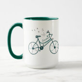 Delicate Butterflies Flowers en Freedom Bike fan Mok (Links)
