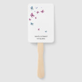 Delicate Butterfly Wedding Ceremony Programma Handwaaier (Achterkant)