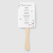 Delicate Butterfly Wedding Ceremony Programma Handwaaier (Voorkant)