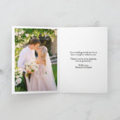 Delicate Calligraphy Wedding 2 Photo Overlay Fold Bedankkaart (Binnen)