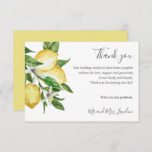 Delicate Citrus en bladeren groen Bruiloft dank u Bedankkaart (Voorkant / Achterkant)