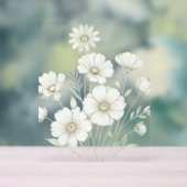 Delicate Cosmos Bouquet Line Art Grace (Neutre)