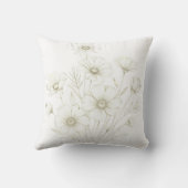 Delicate Cosmos Bouquet Line Art Grace Kussen (Achterkant)