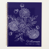 Delicate Country Flower Line Illustration Planner (Voorkant)