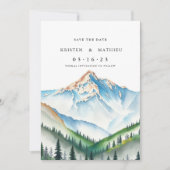 Delicate Custom Mountain Save The Date (Voorkant)