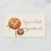 Delicate Dandelion-klok op crème Visitekaartje (Voorkant)