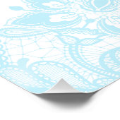 Delicate de dentelle bleue Quinceanera Affiche de  (Coin)