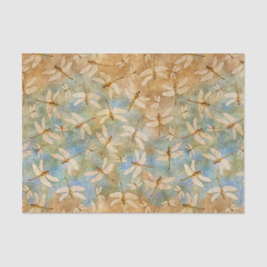 Delicate Dragonflyse-Waterverf Tissuepapier (Voorkant)