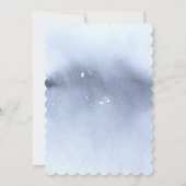 Delicate Dusty Blue Floral Monogram Crest Wedding Kaart (Achterkant)