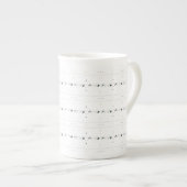 Delicate eenvoudige winterpatroon witte specialite porselein kop (Voorkant rechts)
