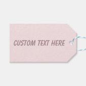 Delicate effen kleur effen blushing roze cadeaulabel (Voorkant (Horizontaal))