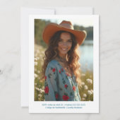 Delicate Elegant Coastal Cowgirl Boots & Hat XVs Kaart (Achterkant)