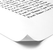 Delicate Elegant Script Trouwstoel Grafiek Poster (Hoek)