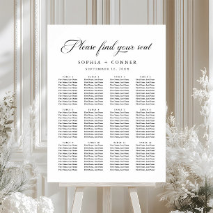 Delicate Elegant Script Trouwstoel Grafiek Poster
