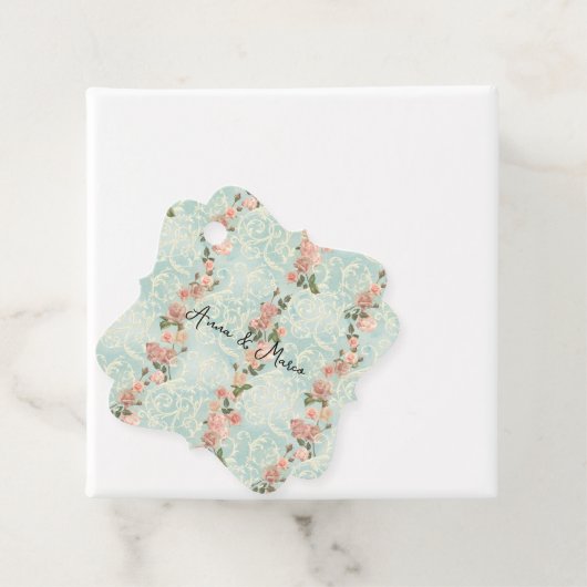 delicate Engelse rozen Bedankjes Labels (In situ)