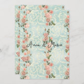 delicate Engelse rozen Feestdagenkaart (Voorkant / Achterkant)