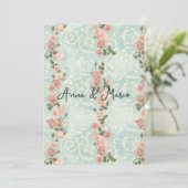 delicate Engelse rozen Feestdagenkaart (Staand voorkant)