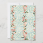 delicate Engelse rozen Feestdagenkaart (Achterkant)