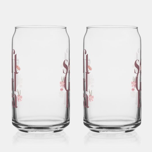 Delicate Feminine Script with Flowers (Droite)