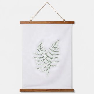 Delicate Fern Line Art.Minimalistische slaapkamer  Hangend Wandkleed
