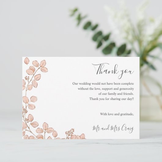 Delicate feuille minuscule Mariage vert merci (Debout devant)