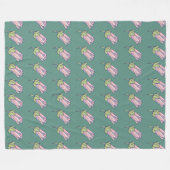Delicate Floral Array Fleece Deken (Voorkant (Horizontaal))