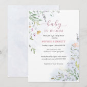 Delicate Floral Baby Shower Invitation (Devant / Derrière)