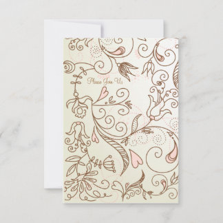 Delicate Floral Baby shower Kaart