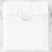 Delicate Floral  Baby Shower Thank You  Sticker (Sac)