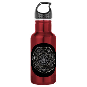 Delicate Floral Doilie Doodle Waterfles