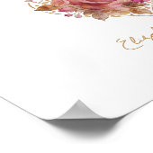 Delicate Floral Heart Loving Memory Reserved Seat Poster (Hoek)