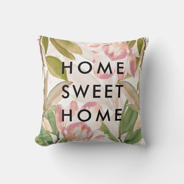Delicate Floral | Home Sweet Home Kussen (Voorkant)