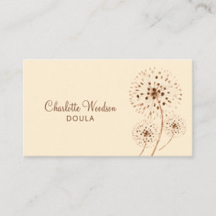 Delicate Floral Illustration Doula Geboorte Verlos Visitekaartje